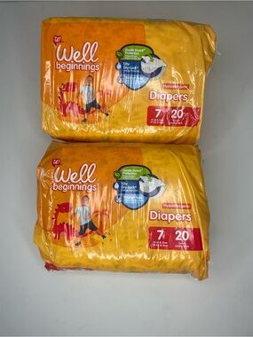 Hypoallergenic Size 7 Diapers - Yellow (20 ct)
